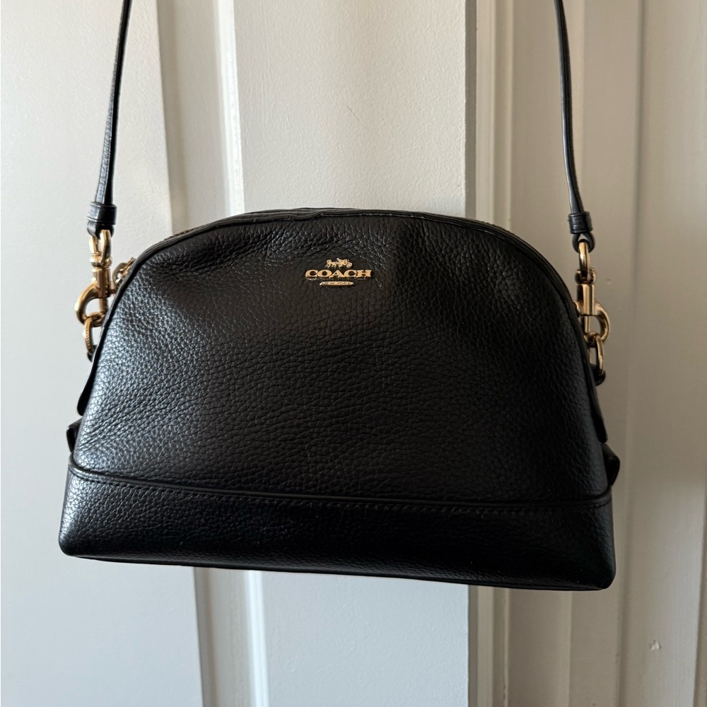 Coach Black Leather Crossbody Bag